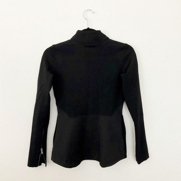 the base | ponte knit asymmetrical zip jacket - Picture 4 of 6